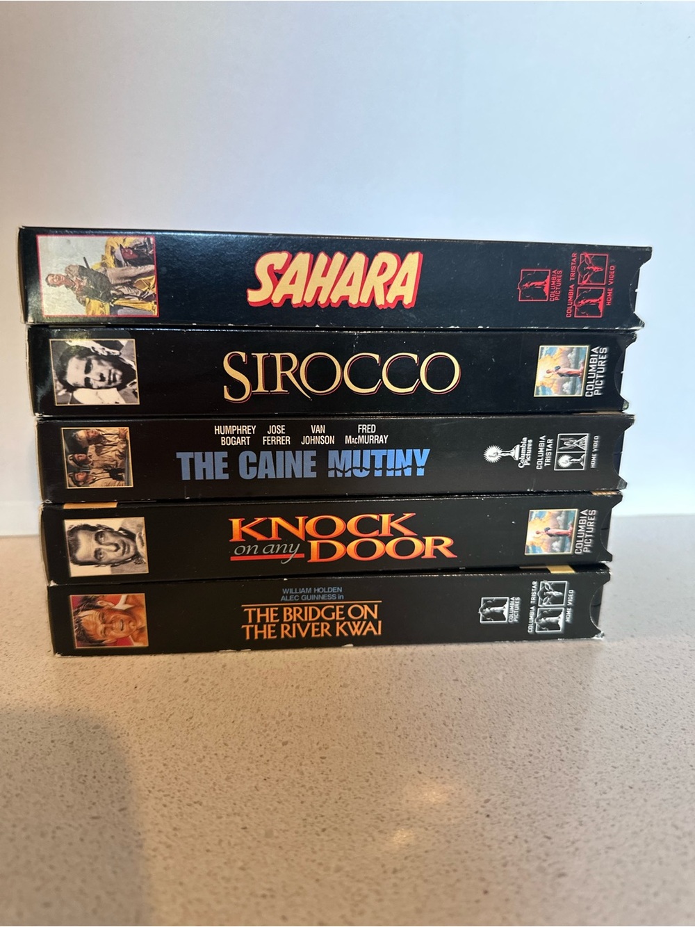 VHS Lot Columbia Classics Humphrey Bogart Lot of 5 - Very Clean